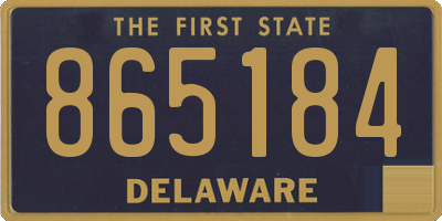 DE license plate 865184