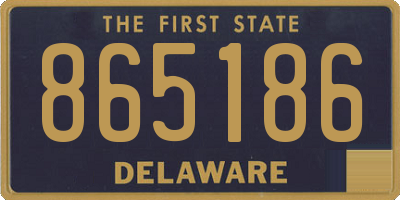 DE license plate 865186