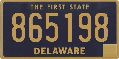 DE license plate 865198