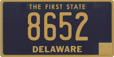 DE license plate 8652