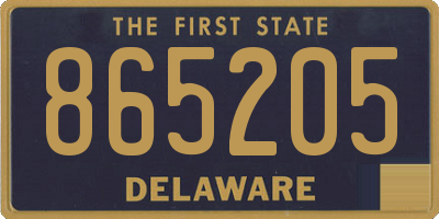 DE license plate 865205