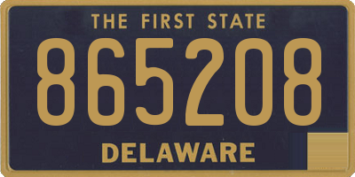 DE license plate 865208