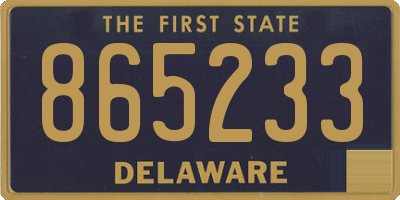 DE license plate 865233