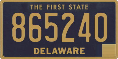 DE license plate 865240