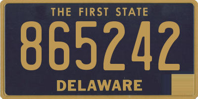 DE license plate 865242