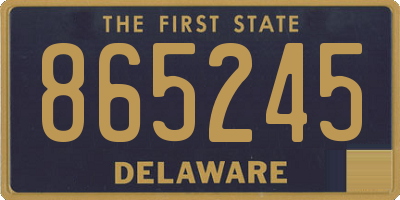 DE license plate 865245