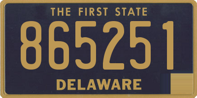 DE license plate 865251
