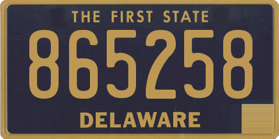 DE license plate 865258