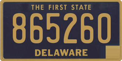 DE license plate 865260