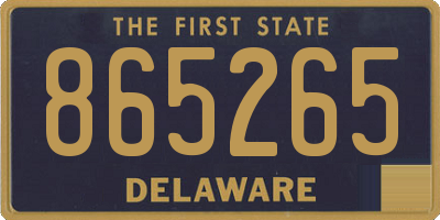 DE license plate 865265