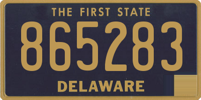 DE license plate 865283