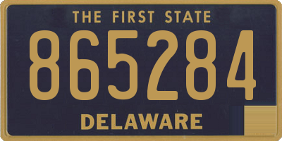 DE license plate 865284