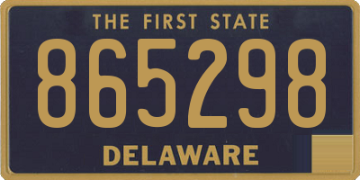 DE license plate 865298