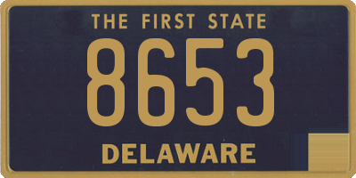 DE license plate 8653