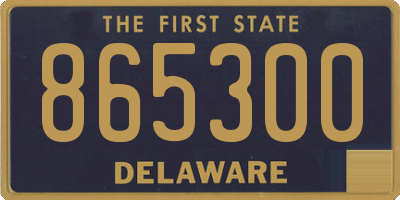 DE license plate 865300