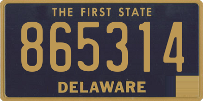 DE license plate 865314
