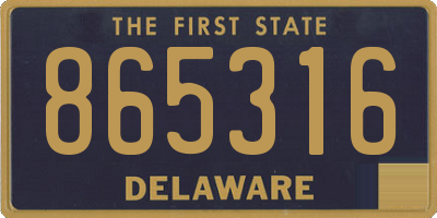 DE license plate 865316