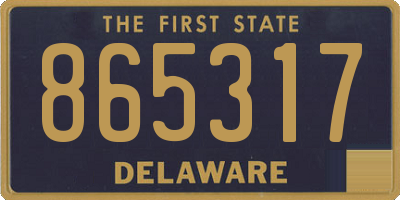 DE license plate 865317