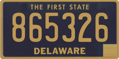DE license plate 865326
