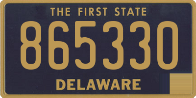 DE license plate 865330