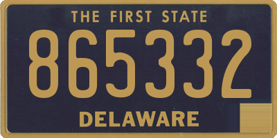 DE license plate 865332