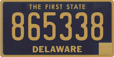 DE license plate 865338