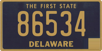 DE license plate 86534
