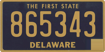 DE license plate 865343