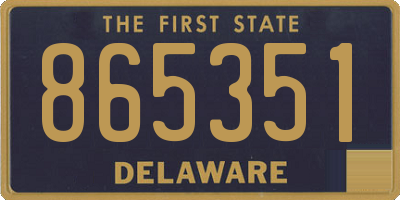 DE license plate 865351