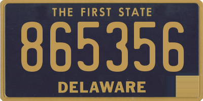 DE license plate 865356