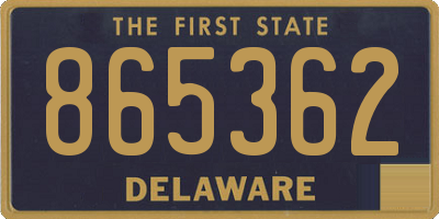 DE license plate 865362