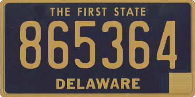 DE license plate 865364