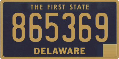 DE license plate 865369