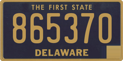 DE license plate 865370