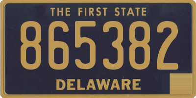 DE license plate 865382