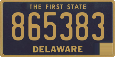 DE license plate 865383