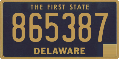 DE license plate 865387