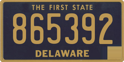 DE license plate 865392
