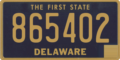 DE license plate 865402
