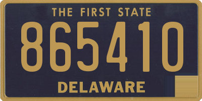 DE license plate 865410