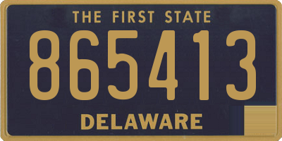 DE license plate 865413