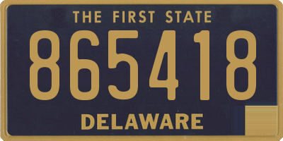 DE license plate 865418