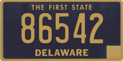 DE license plate 86542