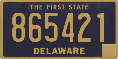 DE license plate 865421