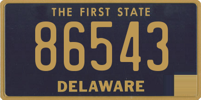 DE license plate 86543