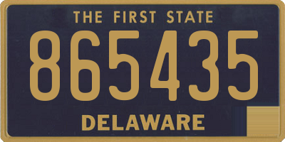 DE license plate 865435