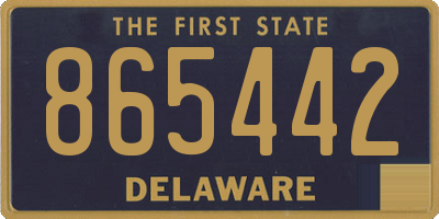 DE license plate 865442