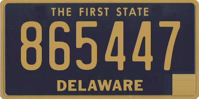 DE license plate 865447