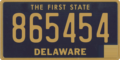 DE license plate 865454