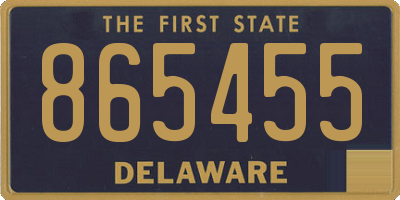 DE license plate 865455